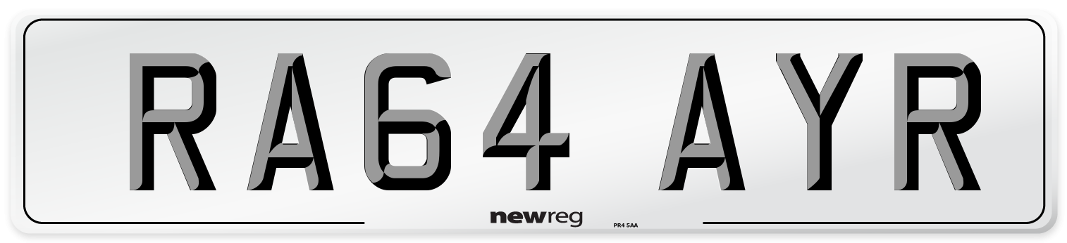RA64 AYR Number Plate from New Reg
